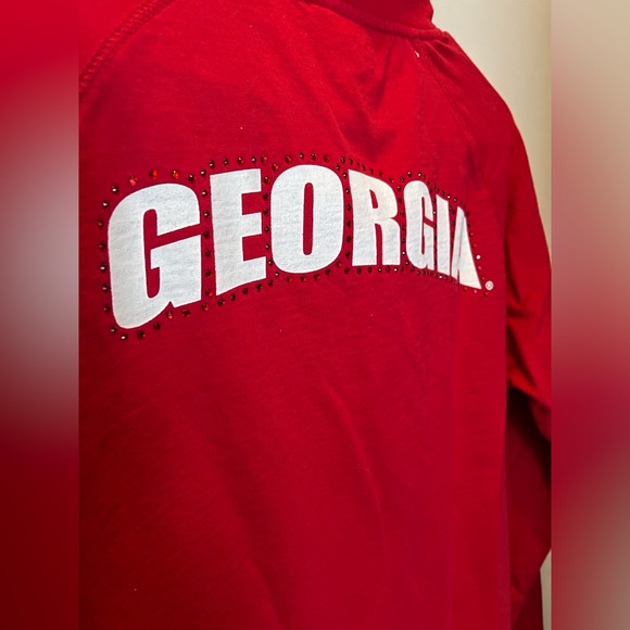UGA Bulldog Swester Pullover with Rhinestones - size L (I’m a small and it fits) - Picture 2 of 6